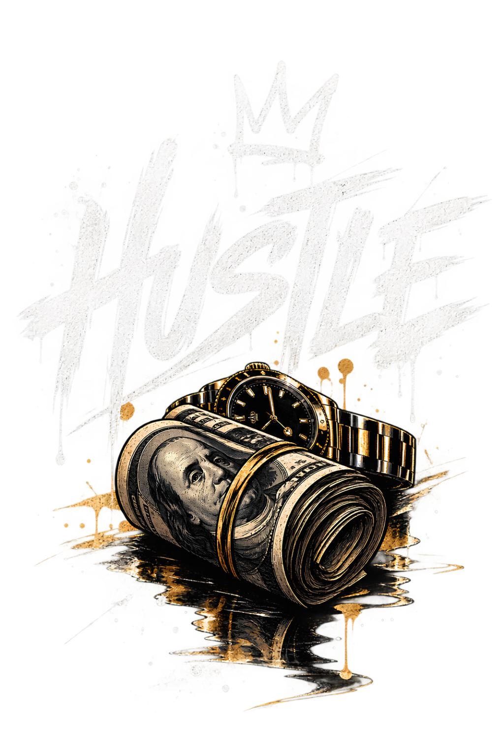 Hustle Money & Time Graphic Hoodie | GURILLA® Streetwear