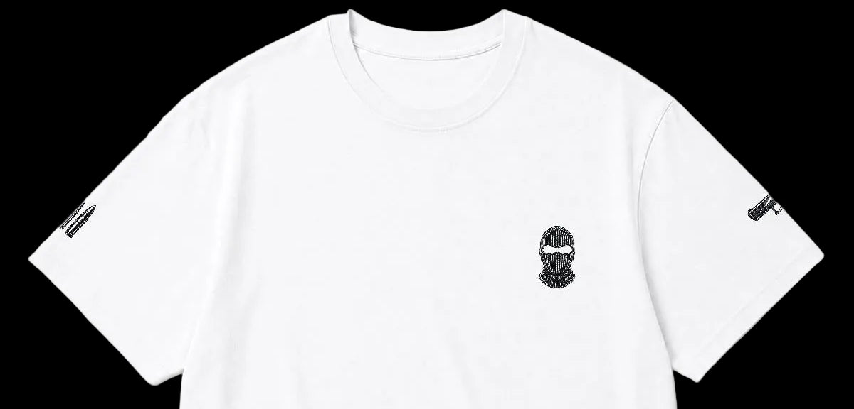 Masked Heavyweight Embroidered T-Shirt – DROP 002 | GURILLA®