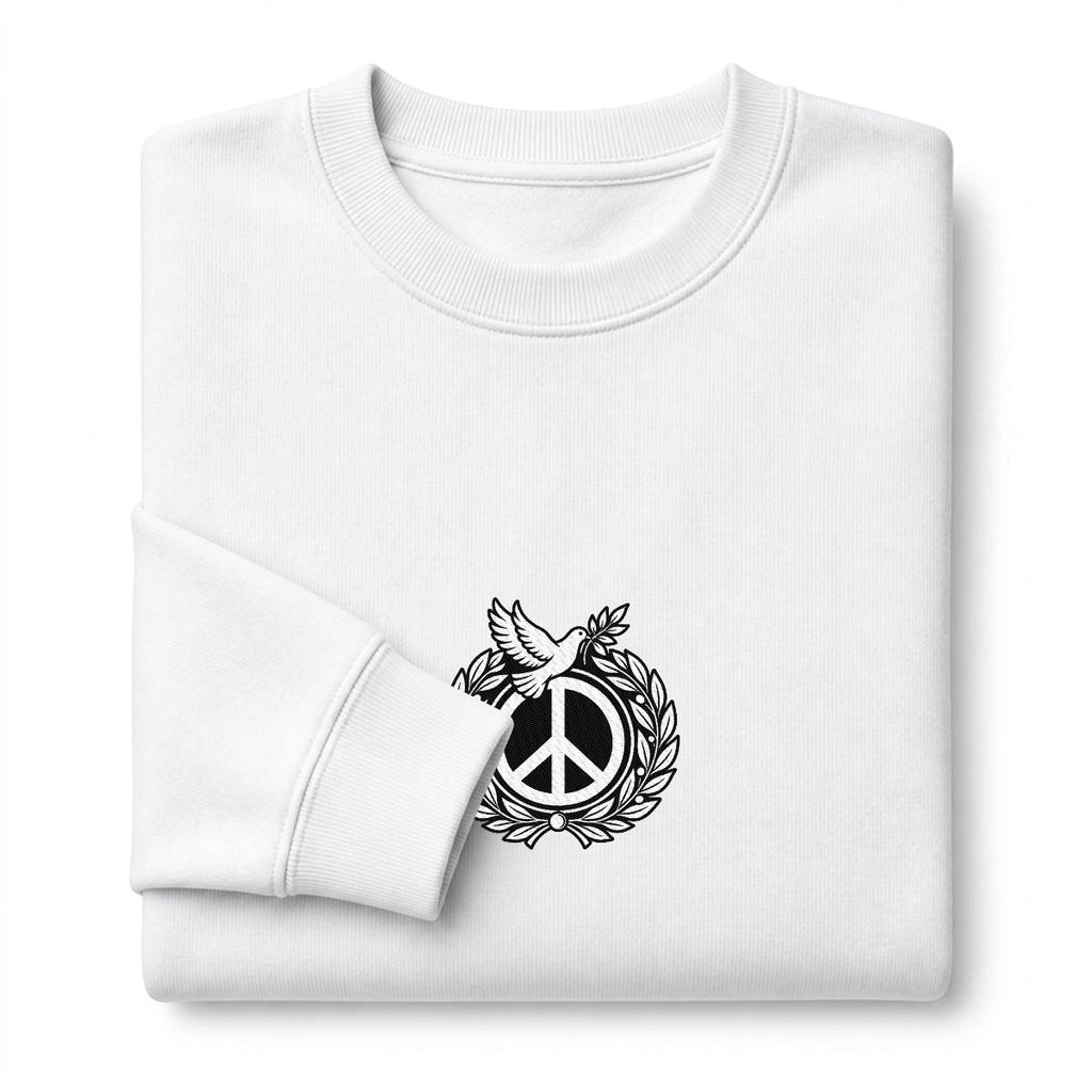 Peace Emblem Heavyweight Embroidered Crewneck Sweatshirt – DROP 002 | GURILLA®