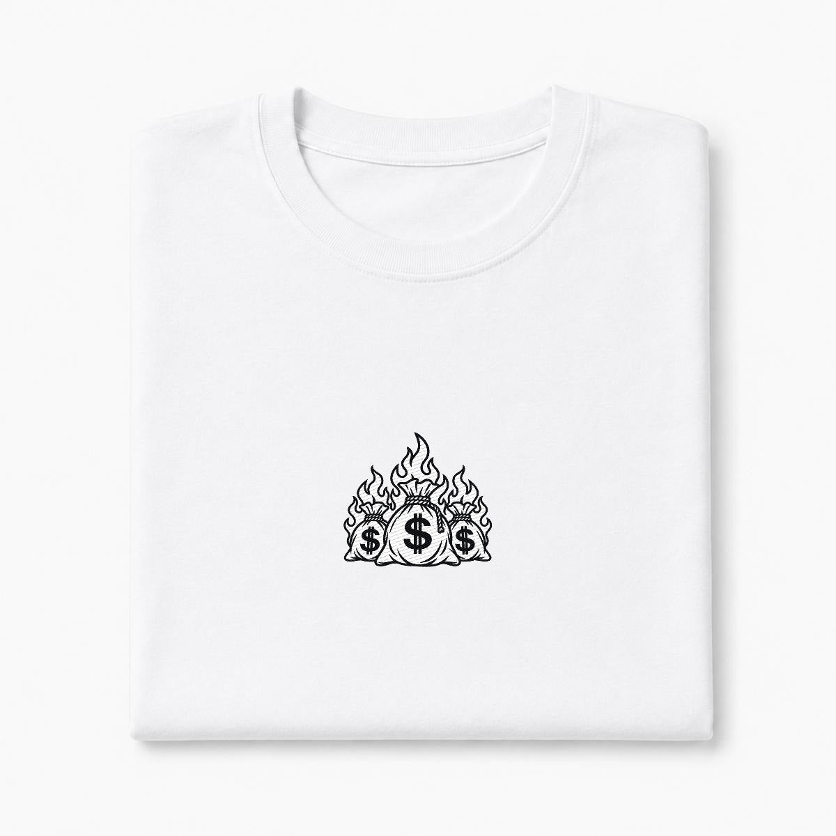 Money to Burn Embroidered T-Shirt – DROP 002 | GURILLA®