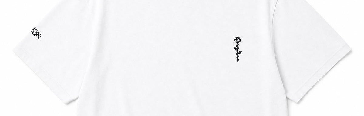 Thorned Rose Embroidered T-Shirt – DROP 002 | GURILLA®