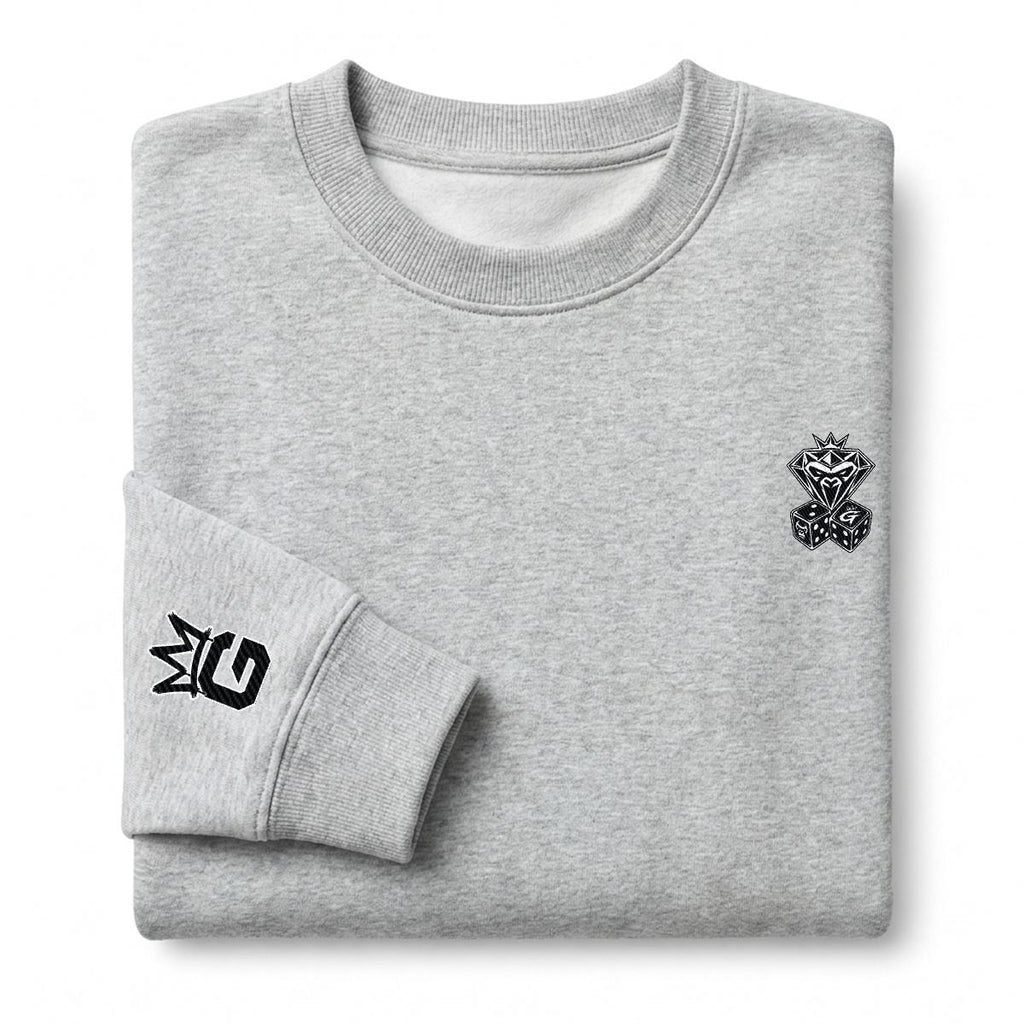 Roll the Dice Embroidered Crewneck Sweatshirt – DROP 002 | GURILLA®