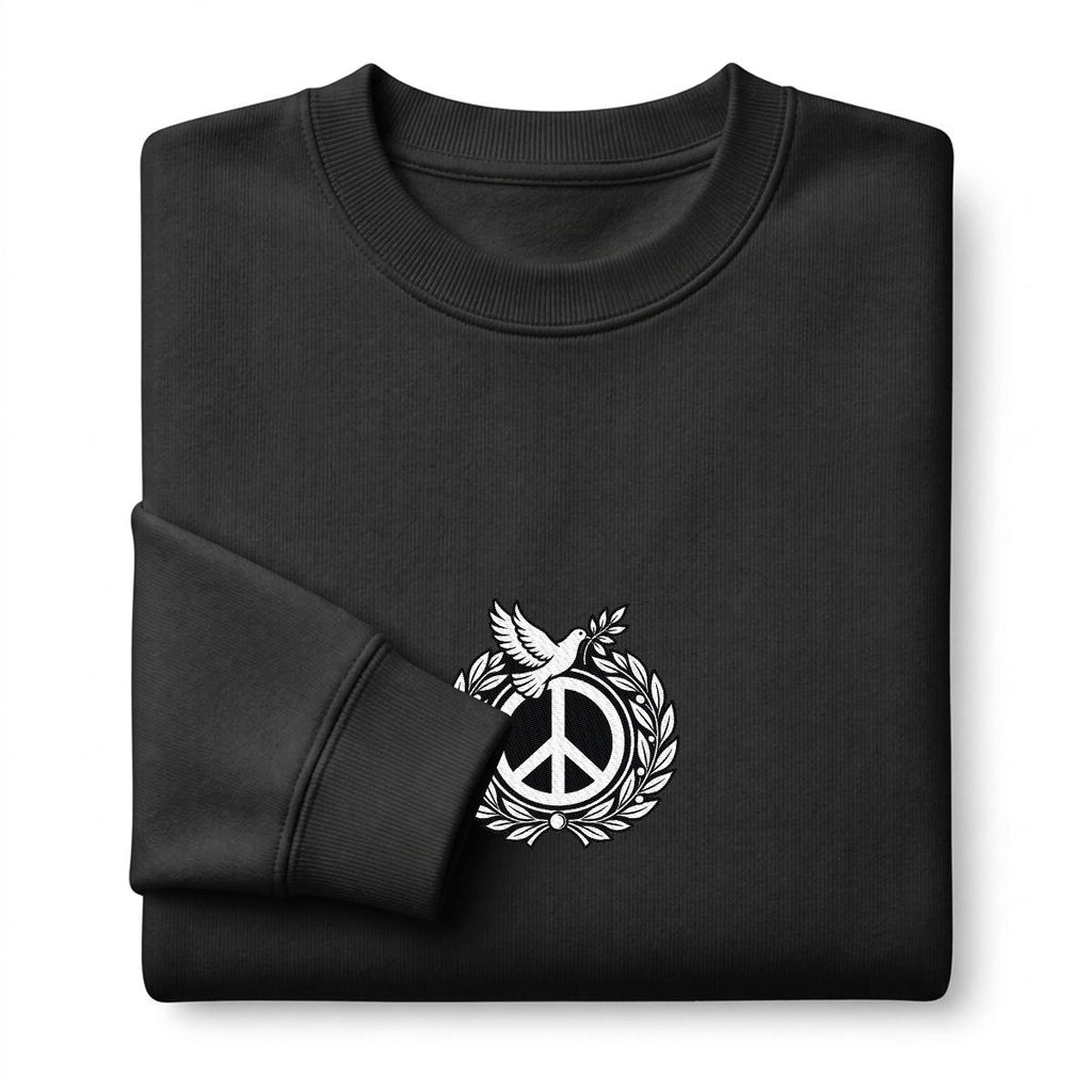 Peace Emblem Heavyweight Embroidered Crewneck Sweatshirt – DROP 002 | GURILLA®
