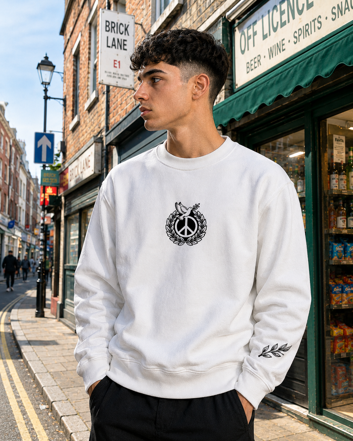 Peace Emblem Heavyweight Embroidered Crewneck Sweatshirt – DROP 002 | GURILLA®