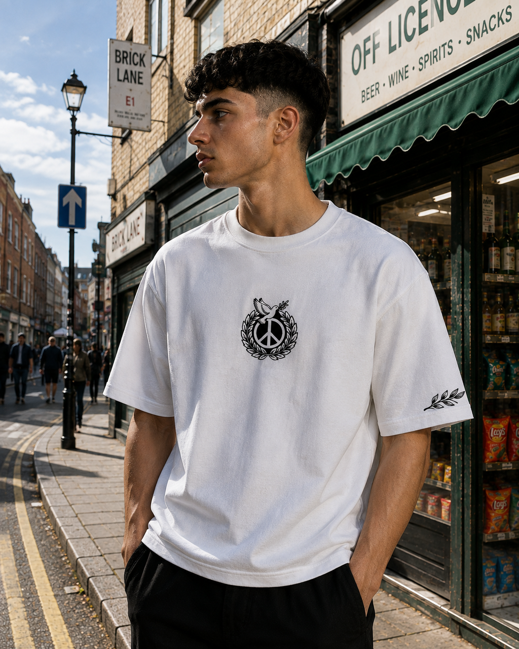 Peace Emblem Heavyweight Embroidered T-Shirt – DROP 002 | GURILLA®