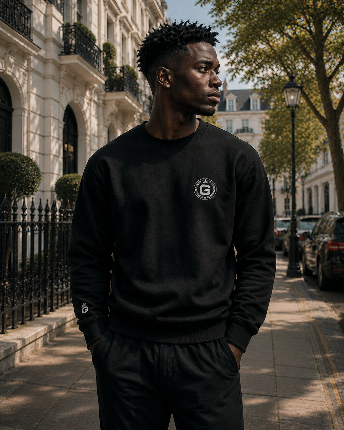 G Coin Emblem Heavyweight Embroidered Crewneck Sweatshirt – DROP 002 | GURILLA®