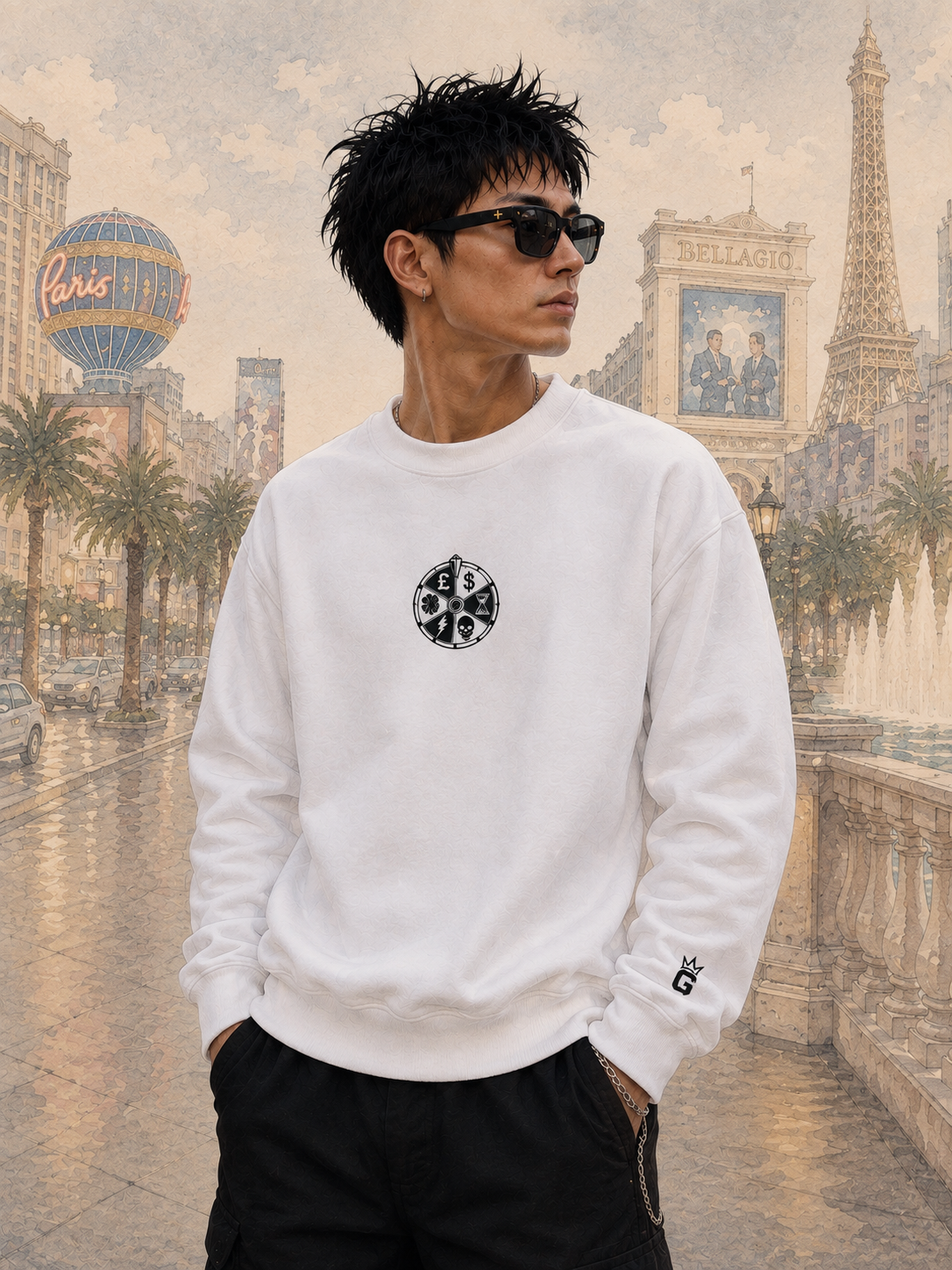 Wheel of Fate Heavyweight Embroidered Sweatshirt – DROP 002 | GURILLA®