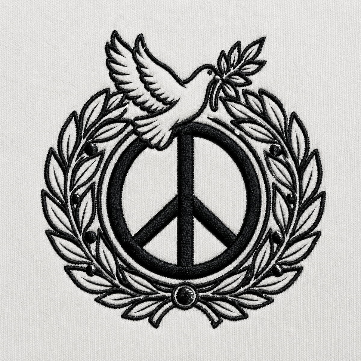 Peace Emblem Heavyweight Embroidered Crewneck Sweatshirt – DROP 002 | GURILLA®