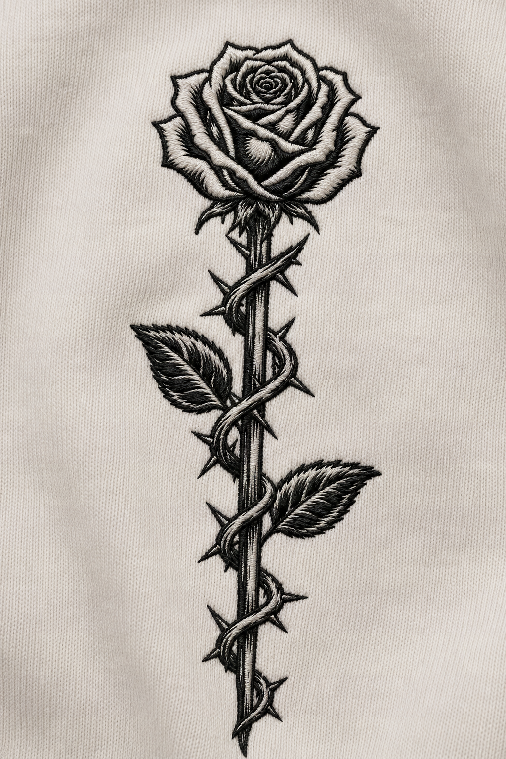 Thorned Rose Embroidered Crewneck Sweatshirt – DROP 002 | GURILLA®