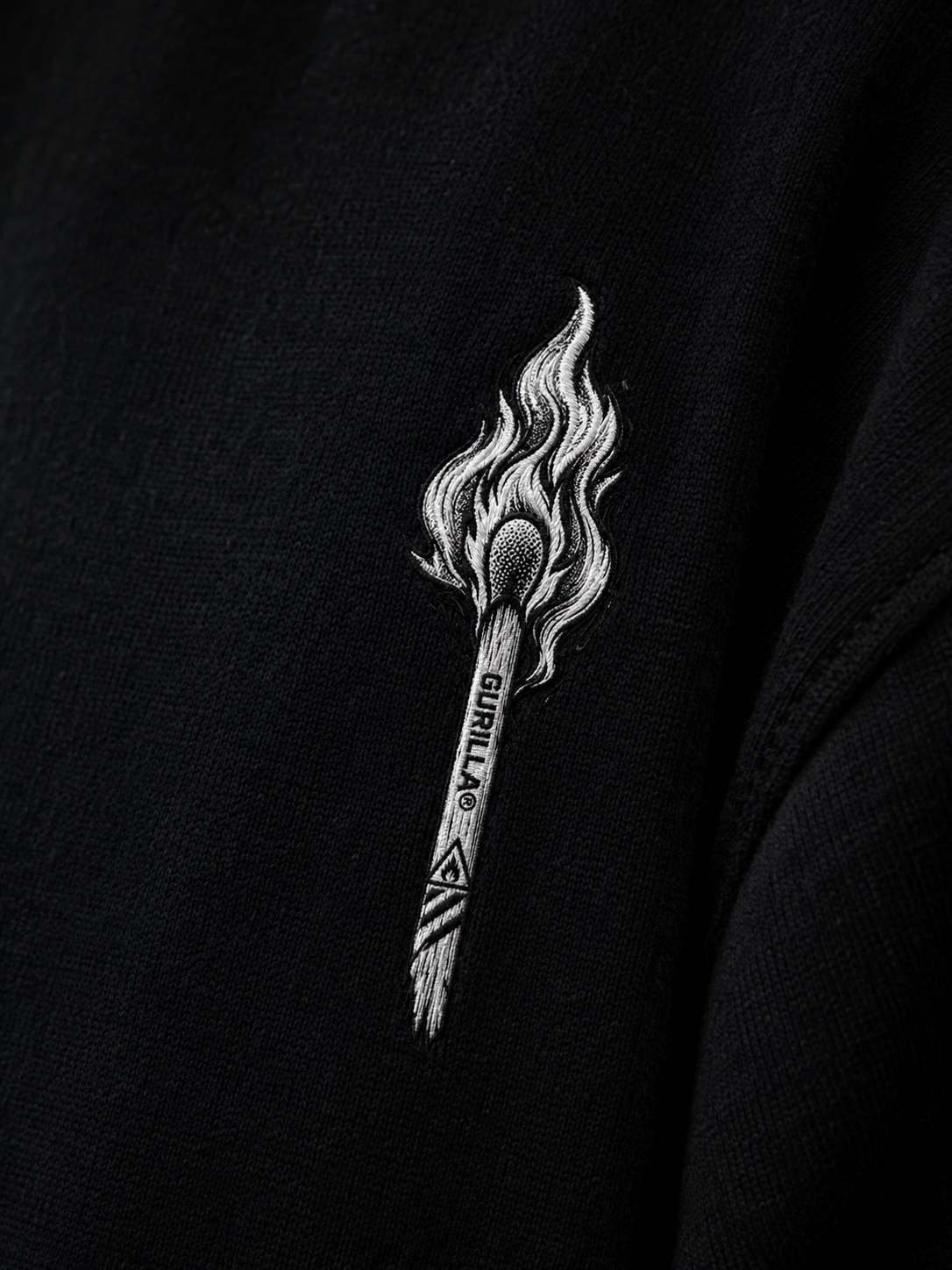 Burning Match Embroidered Crewneck Sweatshirt – DROP 002 | GURILLA®