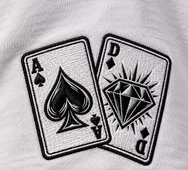 Ace & Diamond Heavyweight Embroidered Crewneck Sweatshirt – DROP 002 | GURILLA®