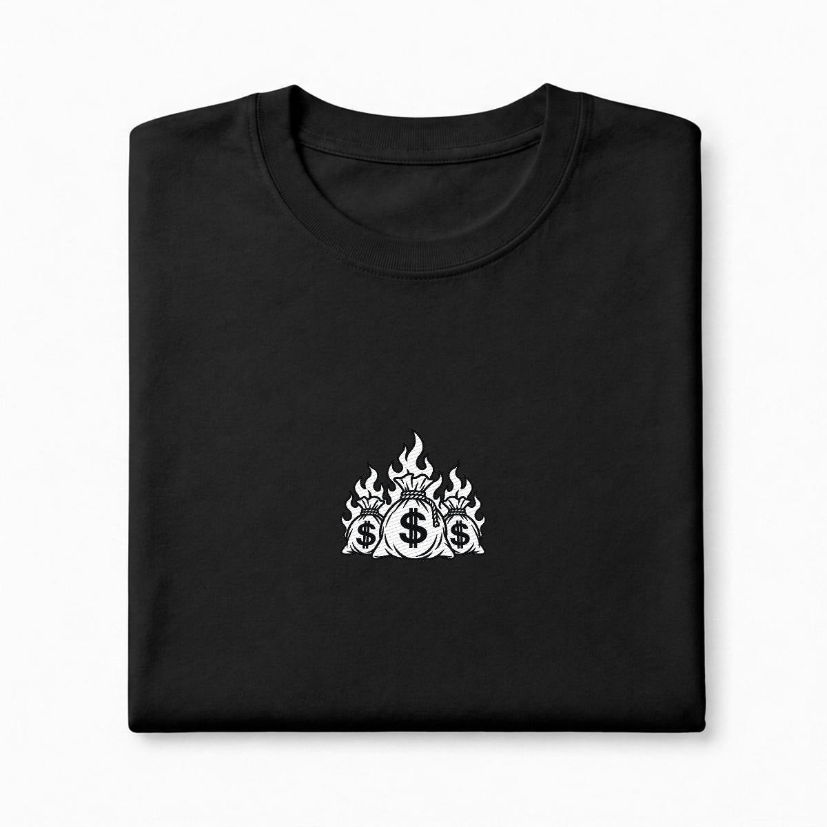 Money to Burn Embroidered T-Shirt – DROP 002 | GURILLA®