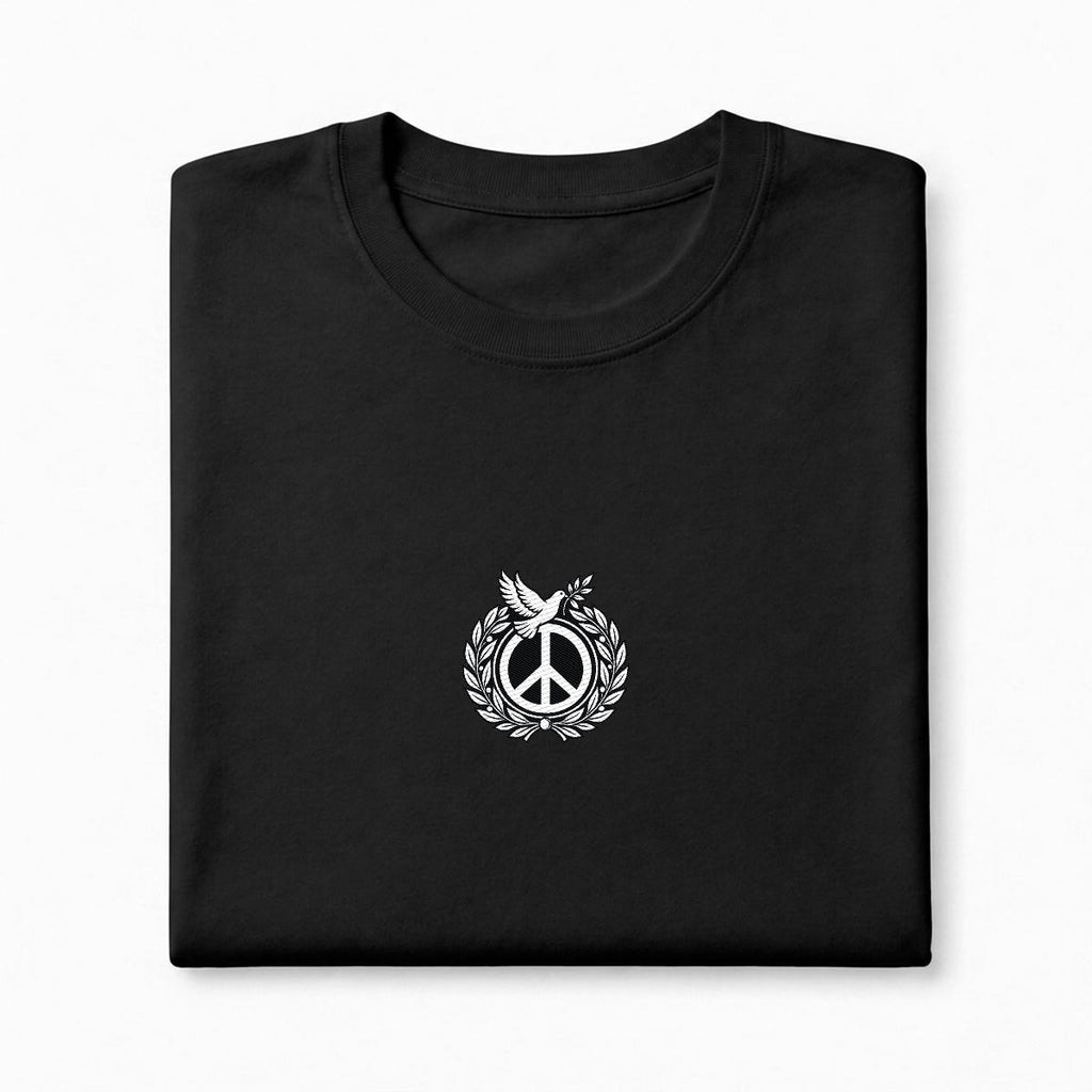 Peace Emblem Heavyweight Embroidered T-Shirt – DROP 002 | GURILLA®