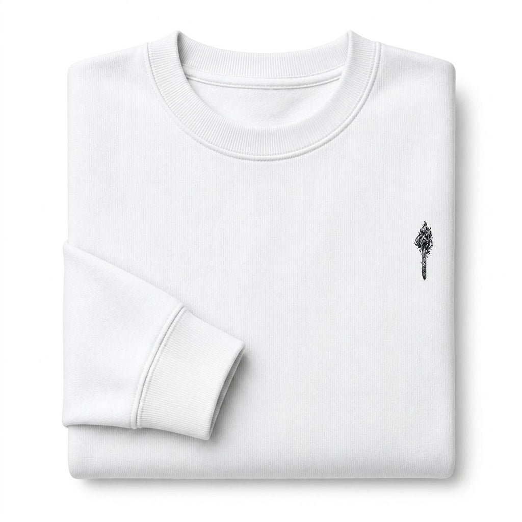 Burning Match Embroidered Crewneck Sweatshirt – DROP 002 | GURILLA®