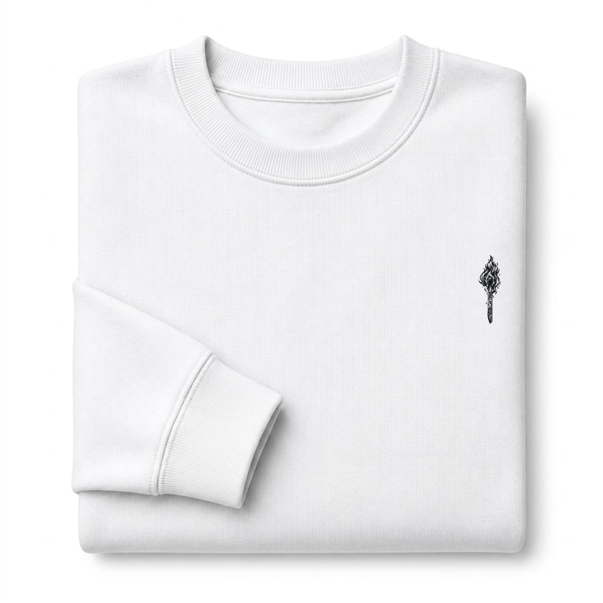 Burning Match Embroidered Crewneck Sweatshirt – DROP 002 | GURILLA®