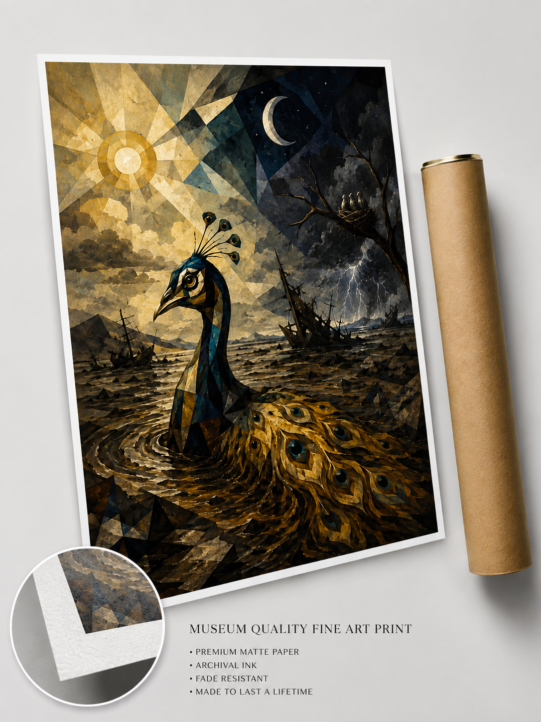The Weight of Becoming | Surreal Canvas Wall Art | Inspirational Fine Art Print | Modern Home Decor / Framed photo paper poster