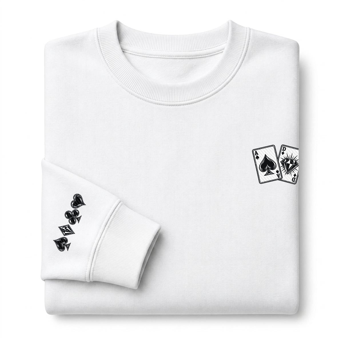 Ace & Diamond Heavyweight Embroidered Crewneck Sweatshirt – DROP 002 | GURILLA®