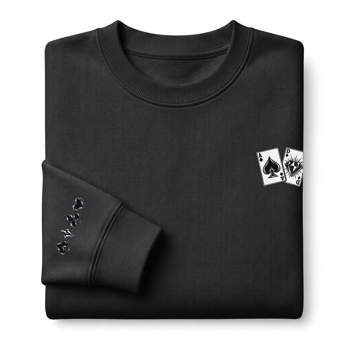 Ace & Diamond Heavyweight Embroidered Crewneck Sweatshirt – DROP 002 | GURILLA®