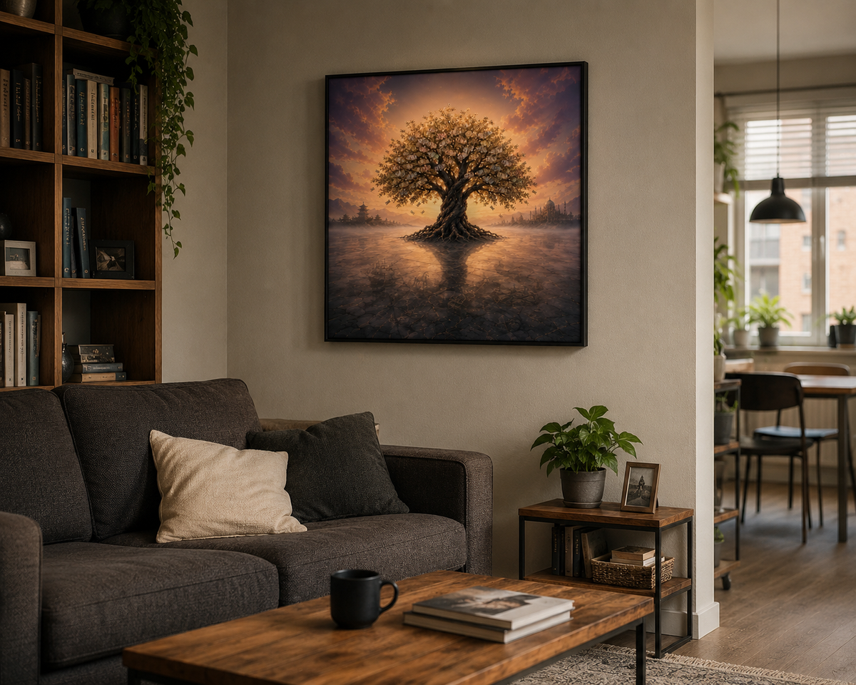 Money Tree Framed Art Print | Contemporary Wall Art | Museum Quality | Multiple Sizes