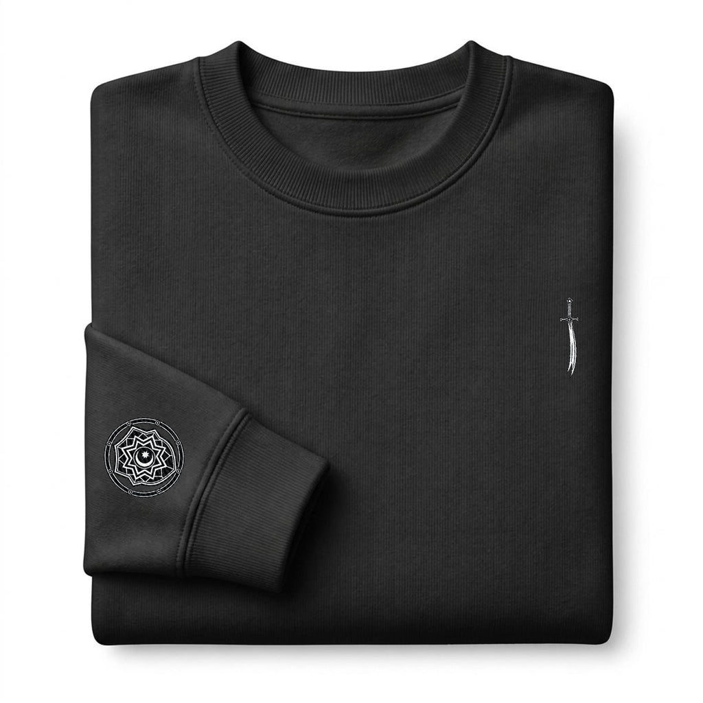 Zulfiqar Embroidered Crewneck Sweatshirt – DROP 002 | GURILLA®