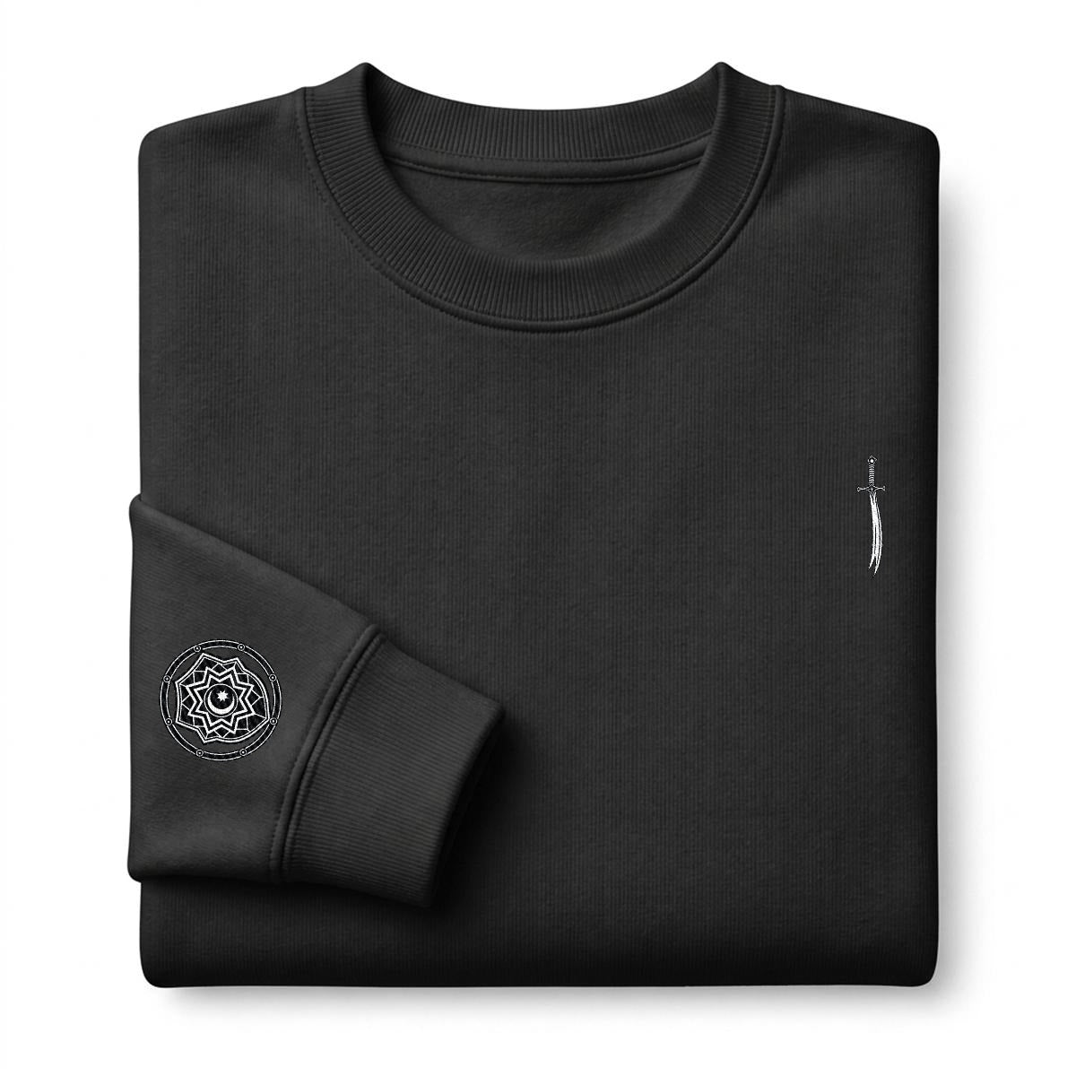 Zulfiqar Embroidered Crewneck Sweatshirt – DROP 002 | GURILLA®