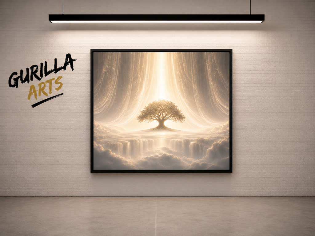 The Lote Tree | Sidrat al-Muntaha Islamic Canvas Wall Art | Premium Quran-Inspired Home Decor / Framed canvas
