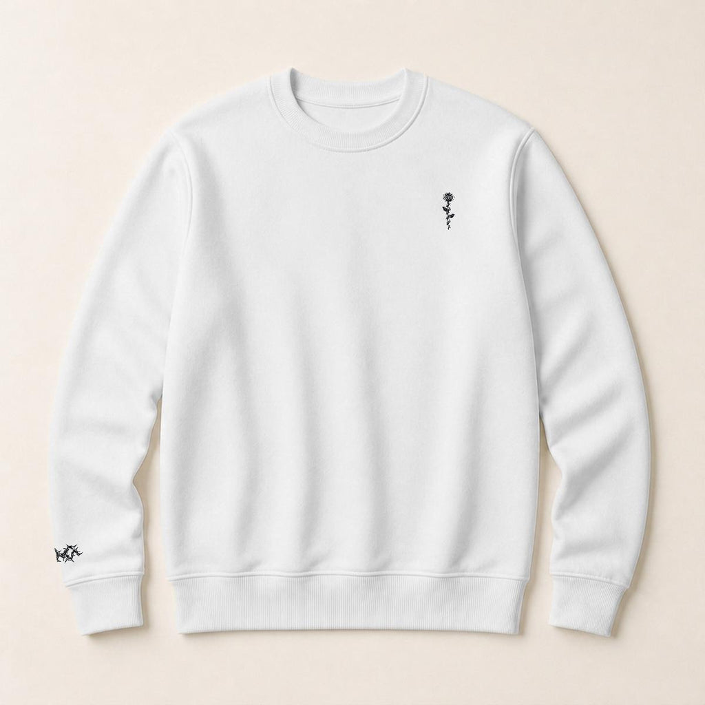 Thorned Rose Embroidered Crewneck Sweatshirt – DROP 002 | GURILLA®
