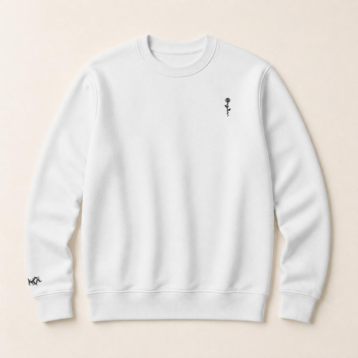 Thorned Rose Embroidered Crewneck Sweatshirt – DROP 002 | GURILLA®